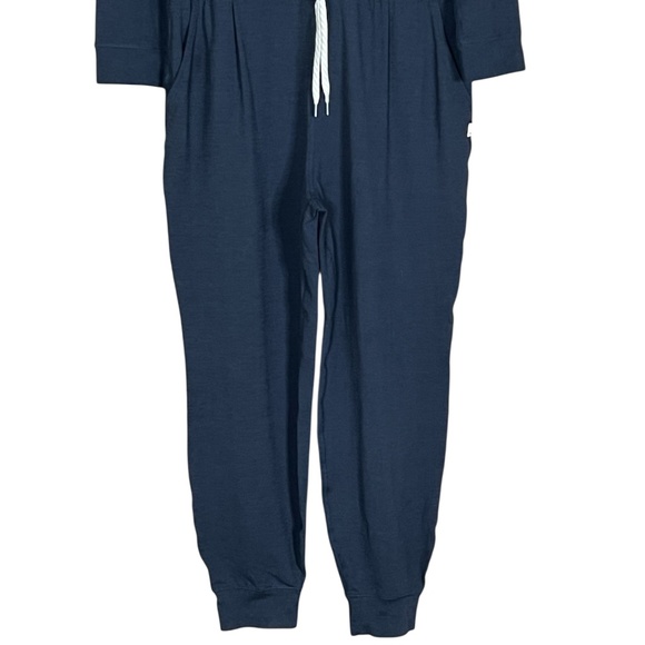 Vuori Lux Henley Jumpsuit Long Sleeve Blue Navy - Picture 8 of 13